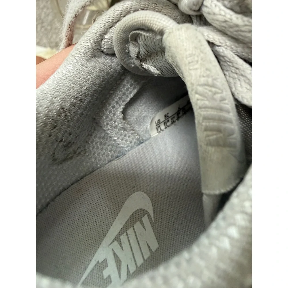 Nike Air Jordan 1 Low Toddler 8C Metallic Silver Grey Sneakers